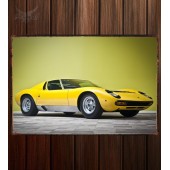 Металлическая табличка Lamborghini Miura P400 SV Prototipo
